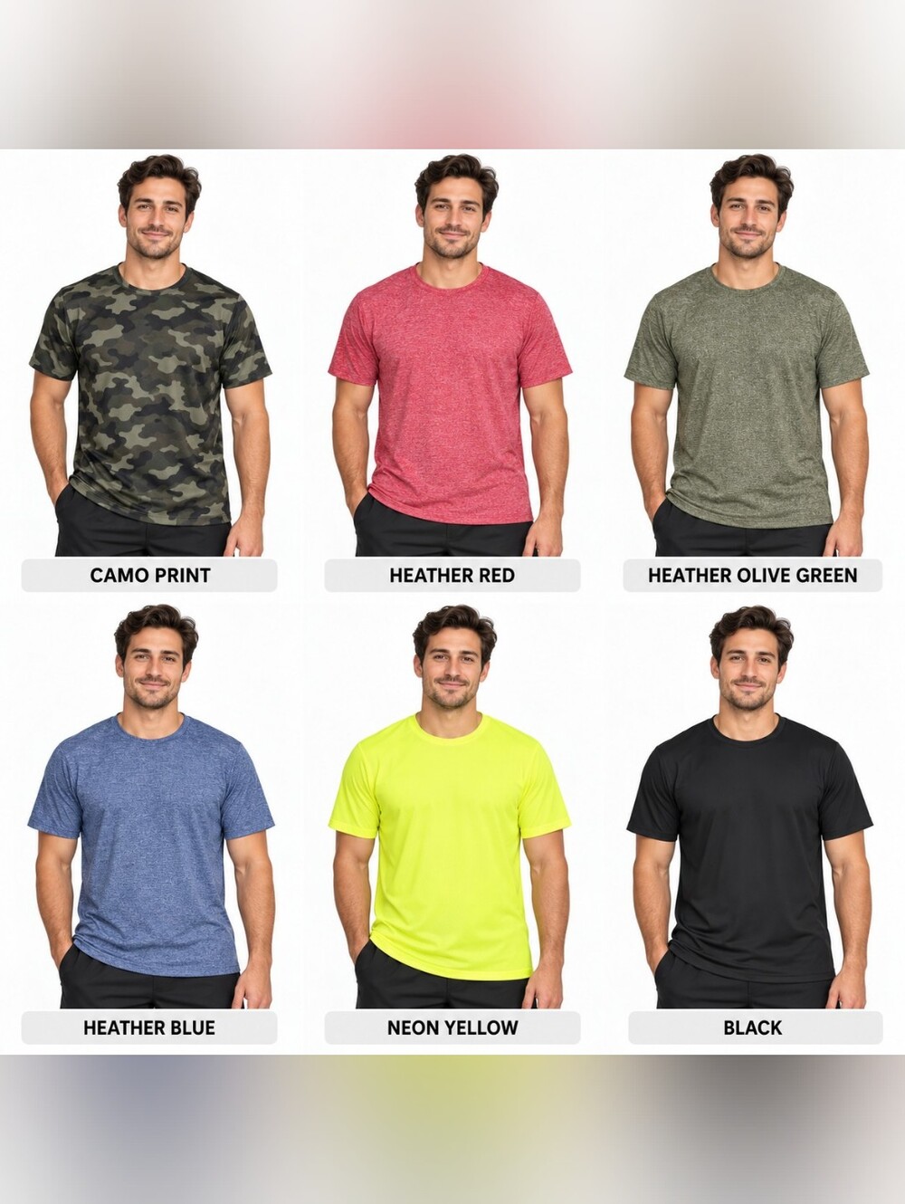NWT Men’s XL Zone Pro Performance T-Shirt Bundle – 6 Shirts